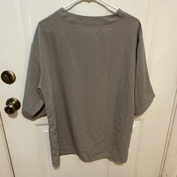 Men's Lace Up Shirt - Loose Fit - Size M - Cotton Linen - Picture 5 of 8